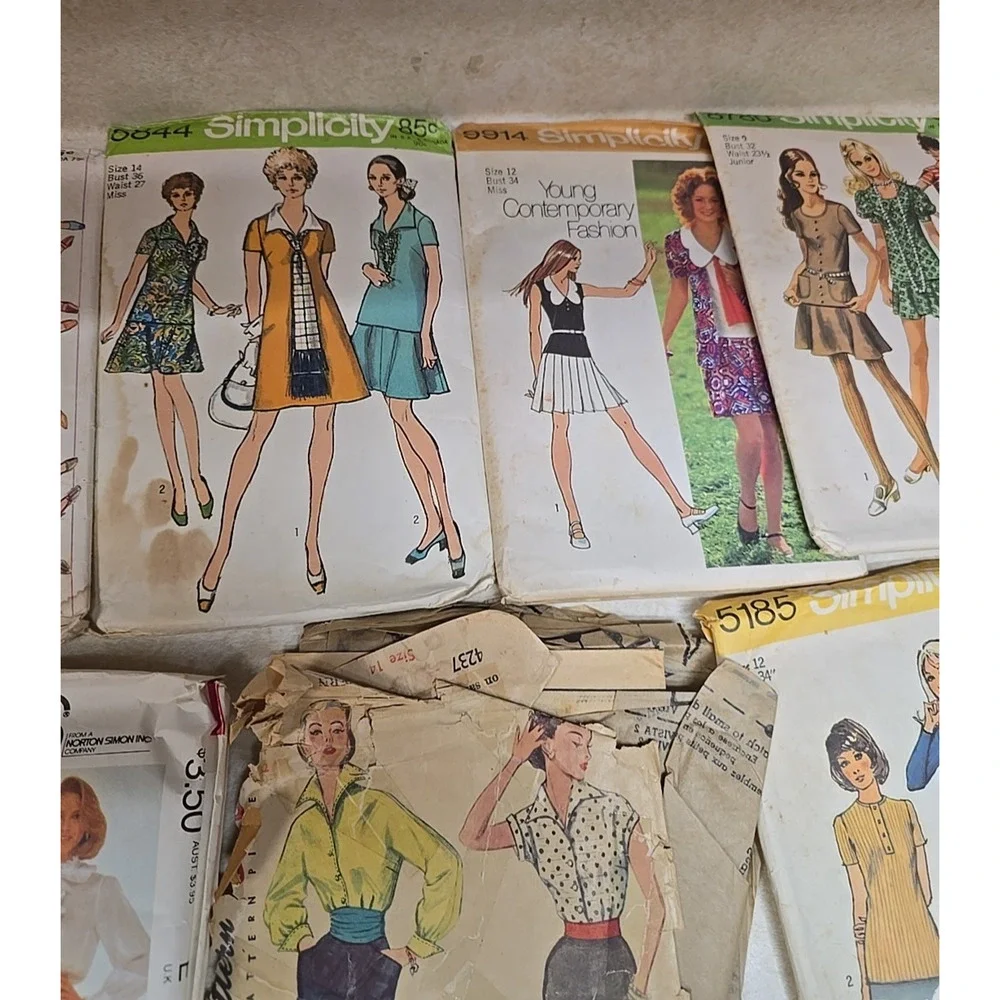 Lot Vtg Simplicity‎ McCall's Butterick Shirt Dress Jacket Womans Sewing Patterns